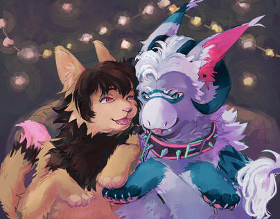 characters belong to SnowyGlossy &amp; ZodyZaible on toyhouse!